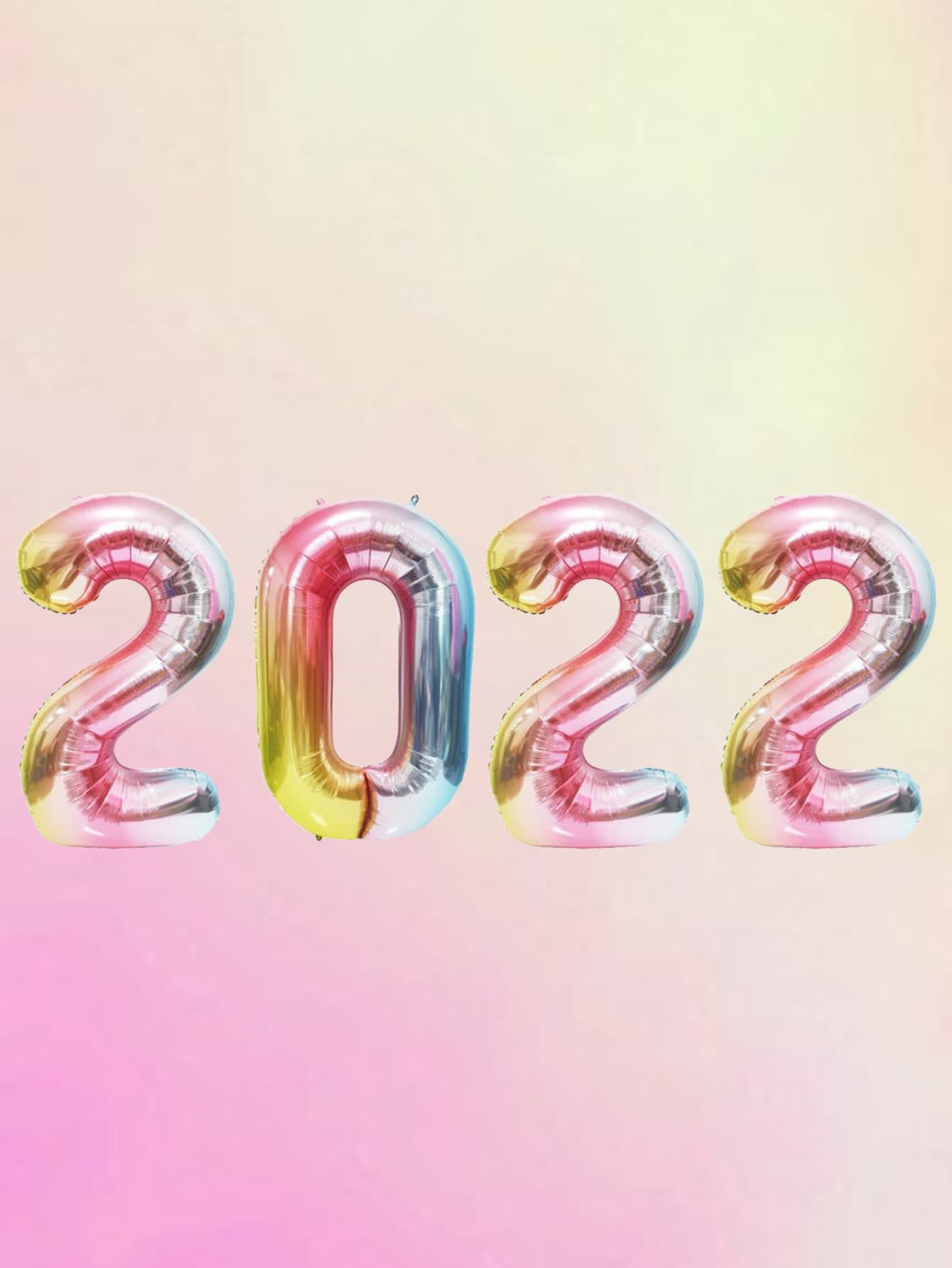 4入組2022異形裝飾氣球 - 彩色 - 查看 1