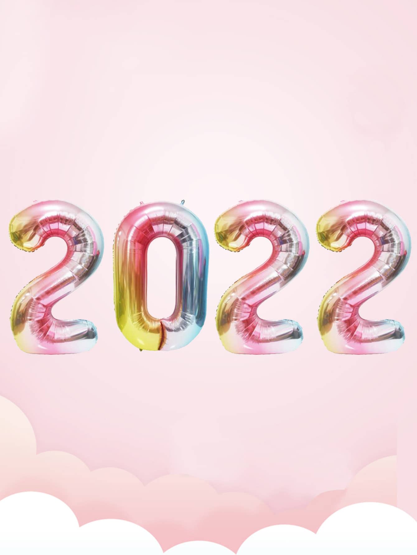 4入組2022異形裝飾氣球 - 彩色 - 查看 2