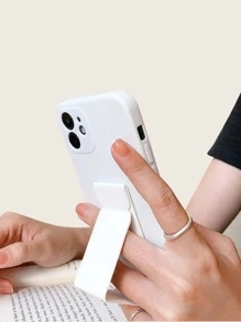 Giá đỡ điện thoại di động kéo đẩy màu trơn - trắng - Xem 3