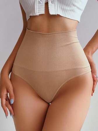 Enfärgad Ribbad Shapewear Trosa