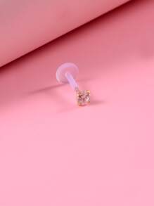Nhẫn Môi Labret Trang Trí Đính Đá Cubic Zirconia Dành Cho Nữ ＆ Nam, Hãy Tuyên Bố Táo Bạo Với Món Quà Trang Sức Cơ Thể Sắc Nét Này - Nhiều màu - Xem 1