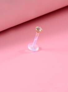 Nhẫn Môi Labret Trang Trí Đính Đá Cubic Zirconia Dành Cho Nữ ＆ Nam, Hãy Tuyên Bố Táo Bạo Với Món Quà Trang Sức Cơ Thể Sắc Nét Này - Nhiều màu - Xem 2