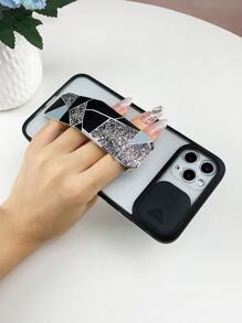 Slide Camera Cover Phone Case With Marble Wristband Holder - Multicolor - View 6