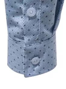 Manfinity Mode Men Allover Print Button Up Shirt - Baby Blue - View 5