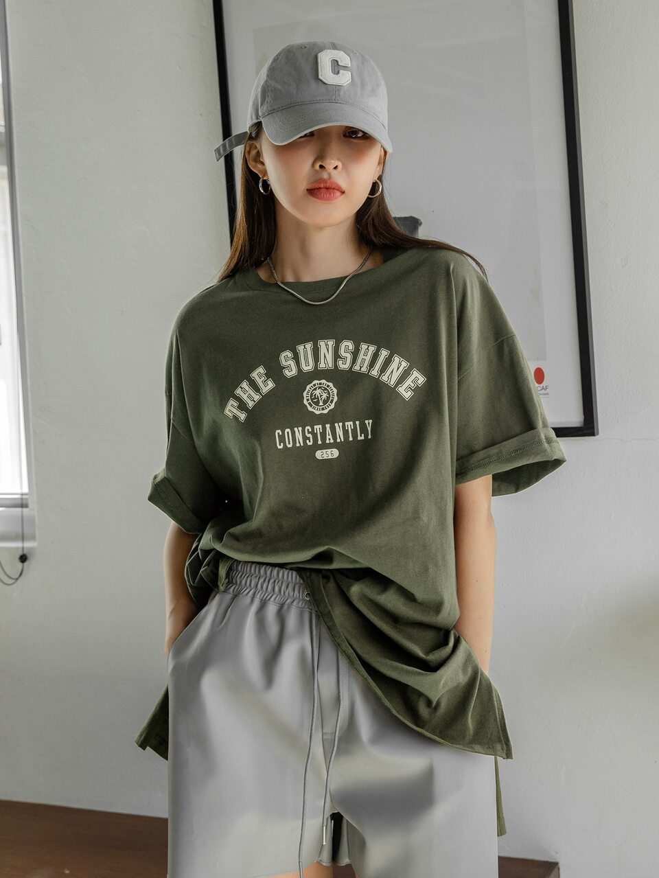 Letter Graphic Drop Shoulder Tee