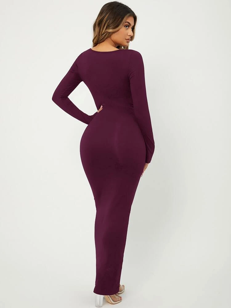 Solid Maxi Bodycon Dress,Tea Party Dress,Summer Dresses For Women