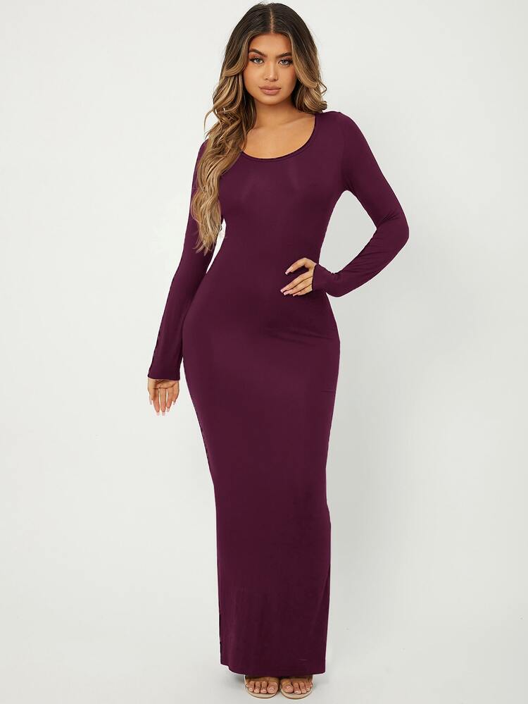 Solid Maxi Bodycon Dress,Tea Party Dress,Summer Dresses For Women