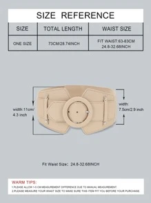 Round Buckle Corset Belt - Apricot - View 4