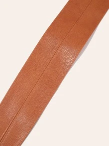 Lace-up Wide Belt - Brown - View 5