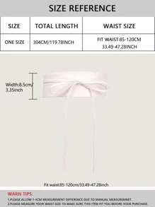 Plus Lace-up Corset Belt - White - View 4