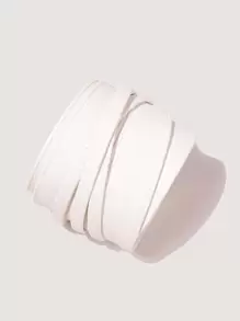 Plus Lace-up Corset Belt - White - View 5