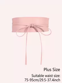Plus Size Solid Wide Belt Halloween