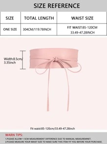 Plus Size Solid Wide Belt Halloween