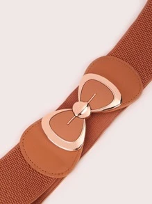 Thắt lưng thun có khóa nơ - màu nâu - Xem 2