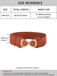 Thắt lưng thun có khóa nơ - màu nâu - Xem 3