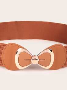 Thắt lưng thun có khóa nơ - màu nâu - Xem 4