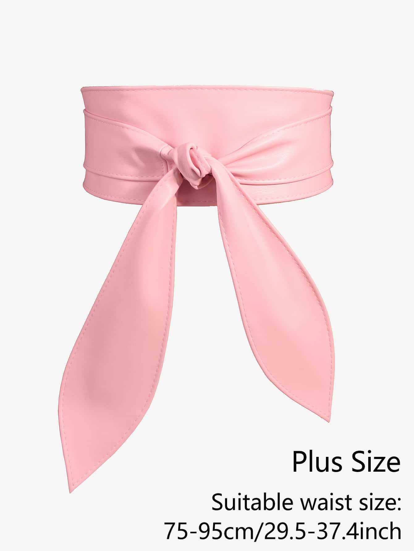 Cinturón Ancho Sólido De Talla Grande - Rosa - Añade 3