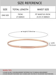 2pcs Solid Metallic Belt - Multicolor - View 3