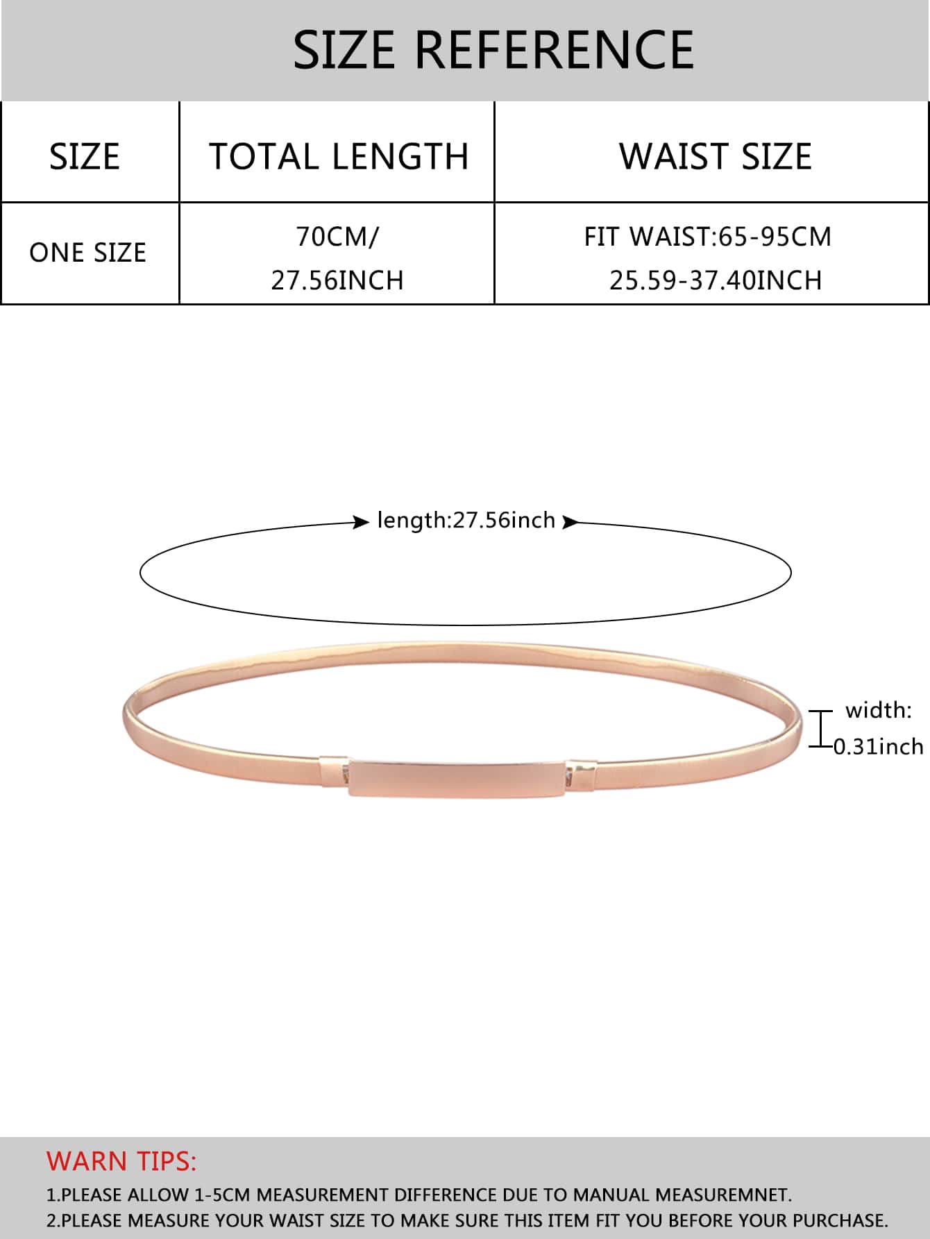 2pcs Solid Metallic Belt - Multicolor - View 3