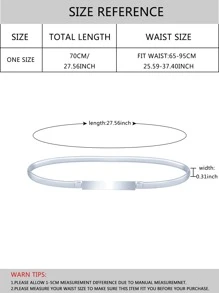 2pcs Solid Metallic Belt - Multicolor - View 4