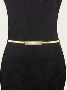 2pcs Solid Metallic Belt - Multicolor - View 5