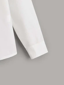 SHEIN 青少年男孩實色襯衫連蝴蝶結