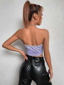 Paisley Print Tube Bandana Top - Multicolor - View 2