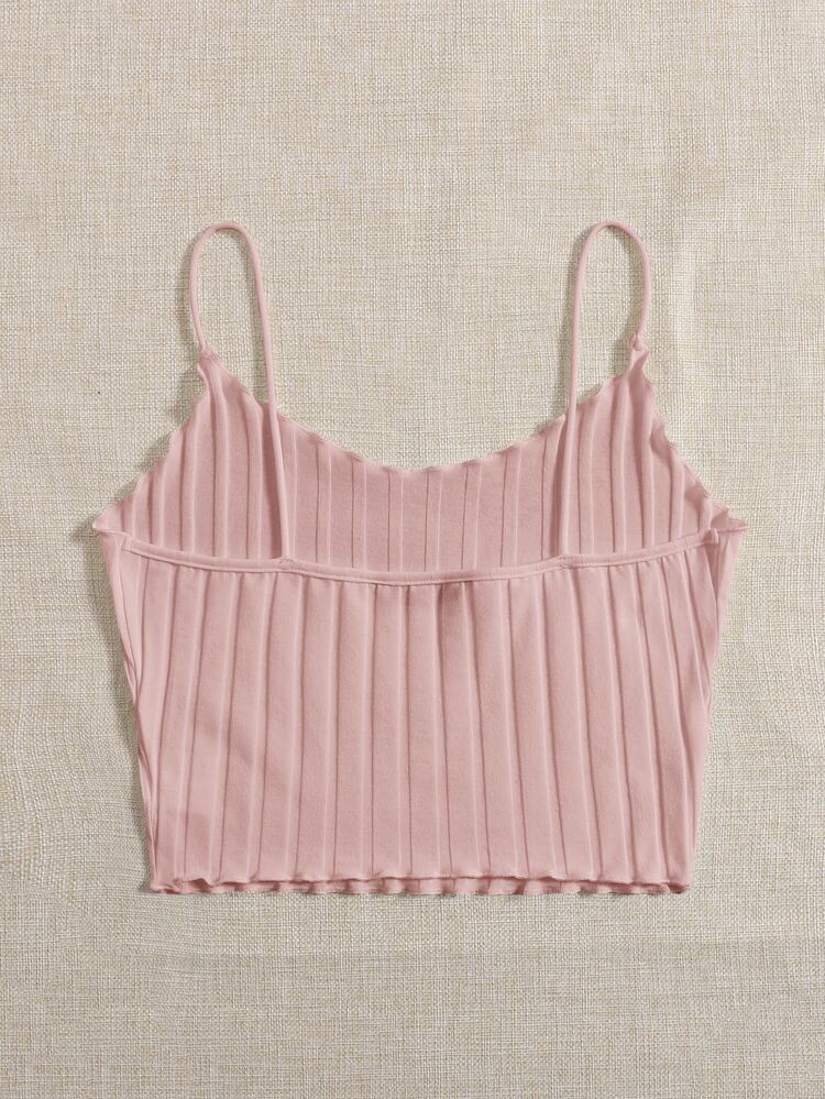 Muchica 木耳邊吊帶上衣 - 淺粉色 - 查看 2