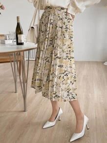 DAZY 印花百褶半身裙 - 彩色 - 查看 4