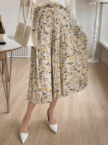 DAZY 印花百褶半身裙 - 彩色 - 查看 6