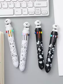 1pc Cartoon Graphic Random Color Ballpoint Pen - Multicolor - View 1