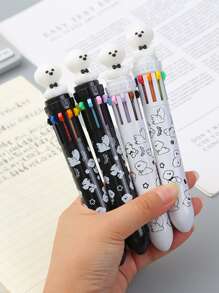 1pc Cartoon Graphic Random Color Ballpoint Pen - Multicolor - View 4