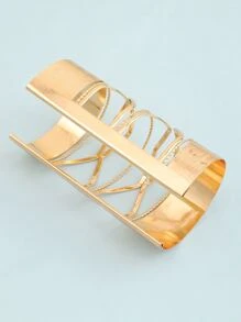 Hollow Out Bracelet - Yellow Gold - View 2