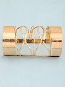Hollow Out Bracelet - Yellow Gold - View 3