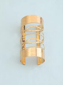 Hollow Out Bracelet - Yellow Gold - View 5