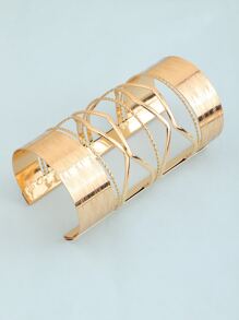 Hollow Out Bracelet - Yellow Gold - View 6