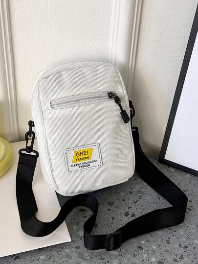 High School Students University Multifunctional Sling Bag Shoulder Bag Casual Bag Mini Men Letter Patch Decor Square Bag, College, Outdoor Sports, Commute Holiday Tote Bag Sports Bag Travel Large Capacity Portable Vacation Christmas Gifts For Men Side Bags Travel Essentials Holiday Essentials Bag For Men Camping Sling Bag For Men Summer Back To School Summer Bag Springbreak White Bag Bag Pack Cross Body Bag School Supplies Purse