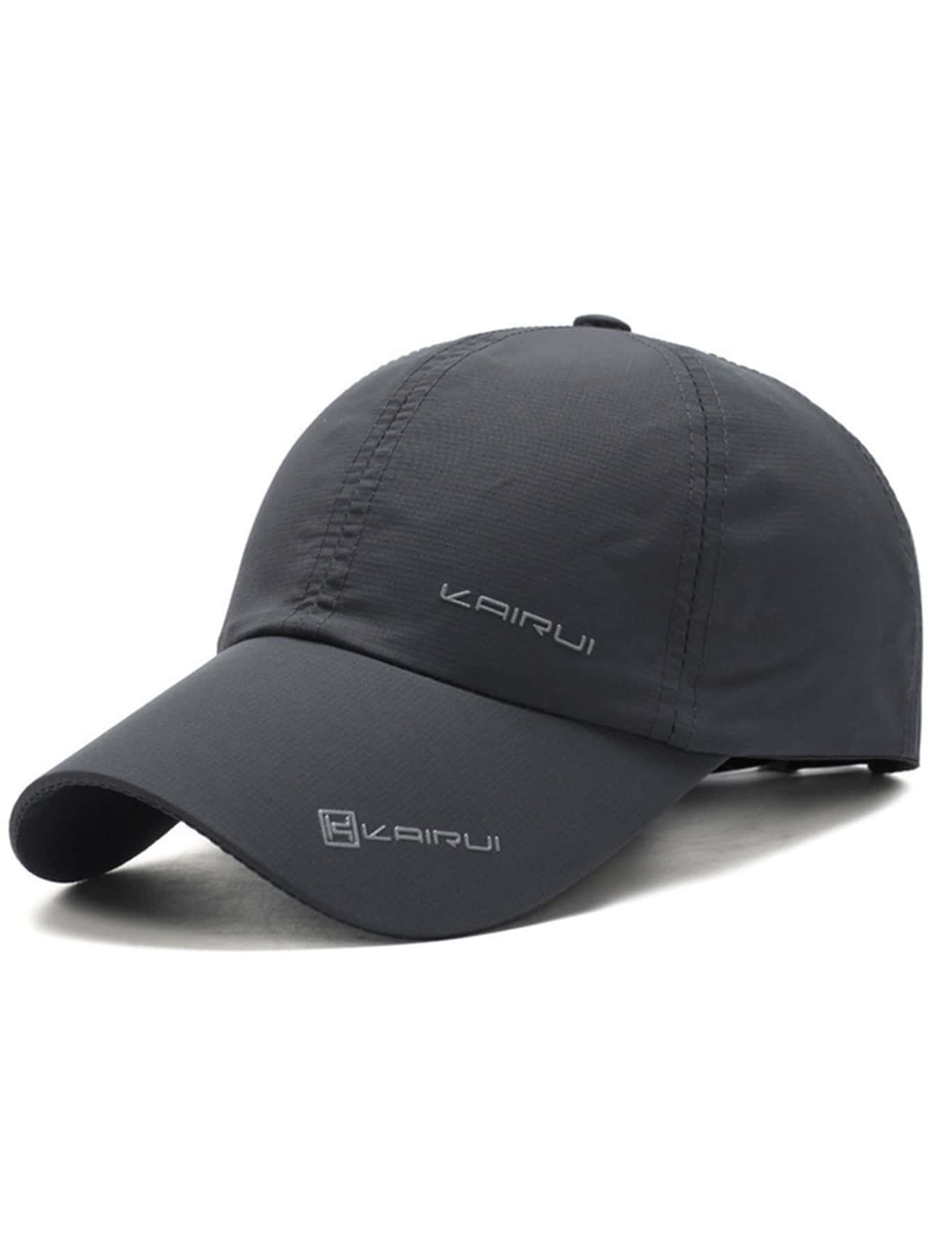 Gorra de béisbol casual para hombre con gráficos de letras - Gris Oscuro - Añade 1