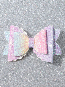 2pcs Bow Decor Random Color Pet Hair Clip - Multicolor - View 3