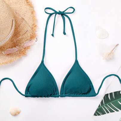Halter Triangle Bikini Top
