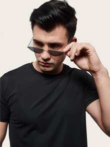 男士猫眼时尚眼镜，适合日常驾驶和户外活动 - 黑色 - 查看 3