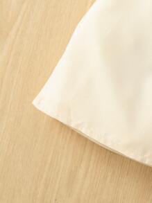 Baby Embroidery Mesh Statement Collar Dress - Apricot - View 7