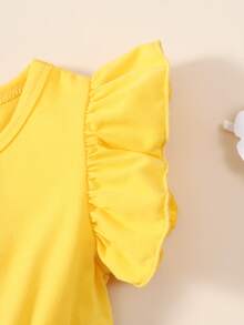 嬰兒印花荷葉邊洋裝 - 彩色 - 查看 3