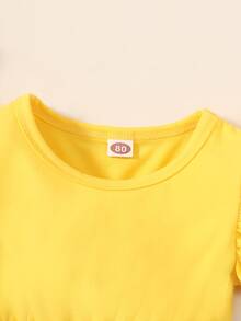 嬰兒印花荷葉邊洋裝 - 彩色 - 查看 5