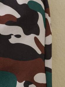 Bộ đồ Em bé Tương phản ràng buộc Con số Ngụy trang Slogan Giải trí - Nhiều màu - Xem 4