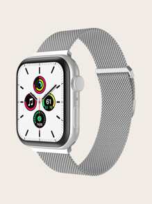 1入組磁性金屬手錶帶,適用於38/40/41/42/44/45/49mm Apple Watch Ultra/se9/8/7/6/5/4/3/2/1 - 銀色 - 查看 1