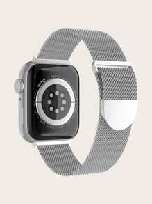 1入組磁性金屬手錶帶,適用於38/40/41/42/44/45/49mm Apple Watch Ultra/se9/8/7/6/5/4/3/2/1 - 銀色 - 查看 2