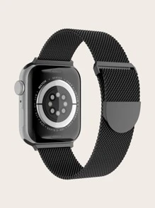 Correa de reloj compatible con Apple Watch de malla - Negro - Ver 2