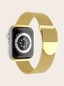 1入組米蘭磁性金屬錶帶，適用於蘋果手錶Ultra/Se9/8/7/6/5/4/3/2/1，適用於38/40/41/42/44/45/49mm - 金色 - 查看 2