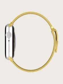 1入組米蘭磁性金屬錶帶，適用於蘋果手錶Ultra/Se9/8/7/6/5/4/3/2/1，適用於38/40/41/42/44/45/49mm - 金色 - 查看 3